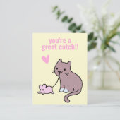 Du bist ein toller Hingucker! Niedliches Cat-Klass Postkarte (Stehend Vorderseite)
