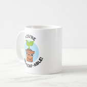 Du bist ein unausweichlich positiver Pflanze-Pun Kaffeetasse (Vorderseite Links)