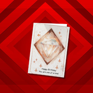 Du bist ein Unikat Diamant Geburtstagsgeschenk Karte