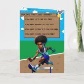 Du bist ein verrückter Black Boys Track Star zum G Karte (Rückseite)