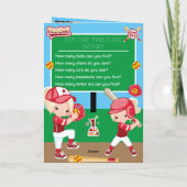 Du bist ein verrückter Blonde Girls Softball zum G Karte (Rückseite)
