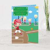 Du bist ein verrückter Blonde Girls Softball zum G Karte (Vorderseite)