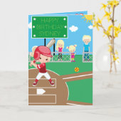 Du bist ein verrückter Blonde Girls Softball zum G Karte (Gelbe Blume)