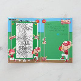 Du bist ein verrückter Blonde Girls Softball zum G Karte