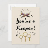 Du bist ein Wärter Postkarte (Vorne/Hinten)