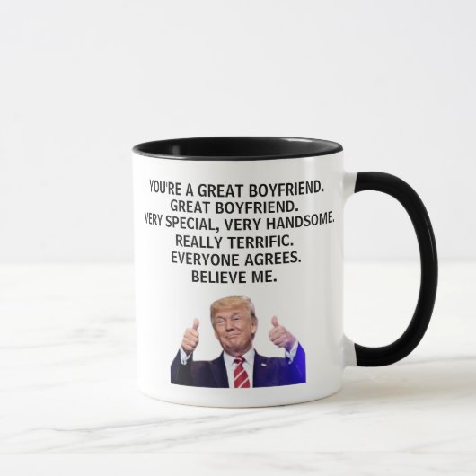Du bist ein wirklich großer Freund, lustiger Trump Tasse (Rechts)
