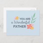 Du bist ein wunderbarer Vatertag | Postkarte (Vorne/Hinten)
