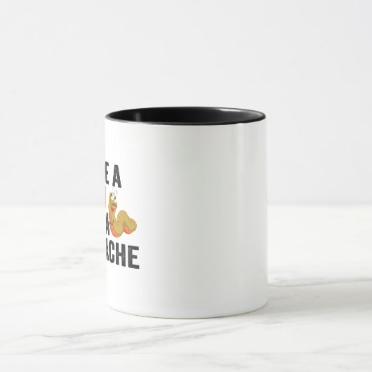 Du bist ein Wurm mit einer Mustache Funny Vanderpu Tasse (Zentrum)