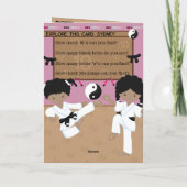 Du bist eine A-Maze-ing Black Girls Karate Birthda Karte (Rückseite)