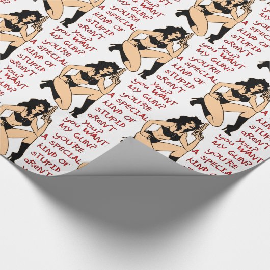 Du bist eine besondere Art von Dummkopf, oder? Geschenkpapier (Ecke)