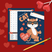 Du bist eine Coole Katze Kids Valentinstag Card