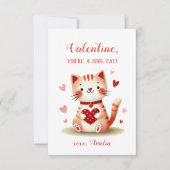 Du bist eine Coole Katze spielend Orange Kitty Val Mitteilungskarte (Vorderseite)