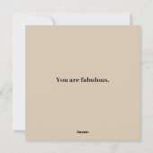 Du bist eine fabelhafte Karte (Rückseite)