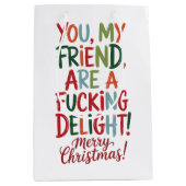 Du bist eine frohe Weihnachtsfeier-BESTE FREUNDIN Mittlere Geschenktüte (Vorderseite)