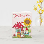 Du bist eine geliebte Gnome-Karte Karte (Gelbe Blume)