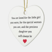 Du bist eine geliebte Tochter Keramik Ornament (Links)