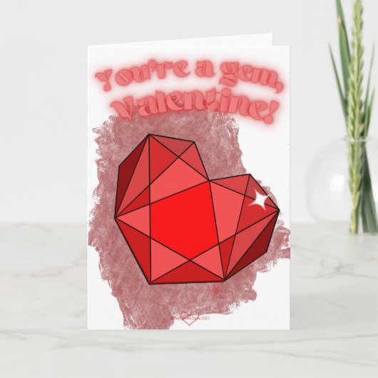 Du bist eine Gem Valentinstag-Karte Karte (Vorderseite)