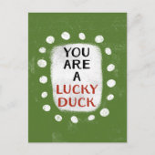 Du bist eine glückliche Ente-Postkarte Postkarte (Vorderseite)
