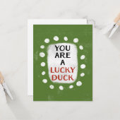 Du bist eine Glücksbringerkarte Karte (Vorderseite/Rückseite Beispiel)