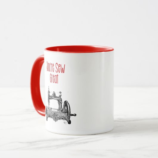 Du bist eine großartige Illustration Tasse (Vorderseite Links)