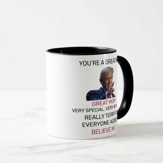 Du bist eine großartige Mama, Junge Mutter Geschen Tasse (VorderseiteRechts)