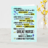 Du bist eine große Krankenschwester, die Welt zu e Karte (Gelbe Blume)