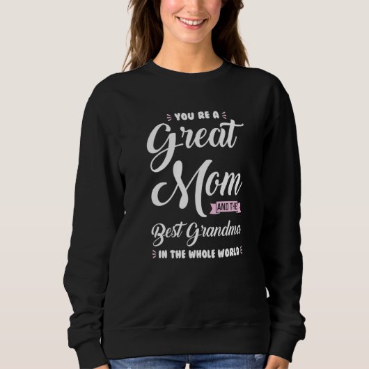 Du bist eine große Mama Oma Großmutter Sweatshirt (Vorderseite)