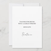 Du bist eine handgezogene Freundschaftskarte. (Rückseite)