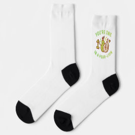 Du bist eine in einer Birnen-Löwen-Birnen-Wortspie Socken