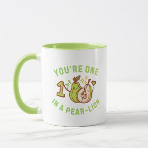 Du bist eine in einer Birnen-Löwen-Birnen-Wortspie Tasse