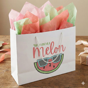Du bist eine in einer Melon-Geschenktasche Große Geschenktüte