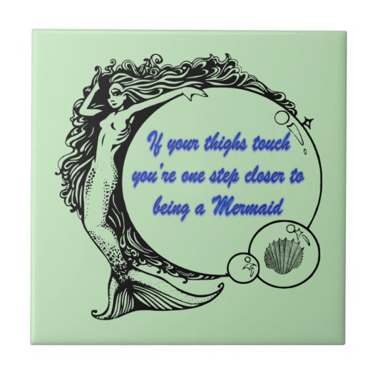 Du bist eine Meerjungfrau Fliese (Vorderseite)