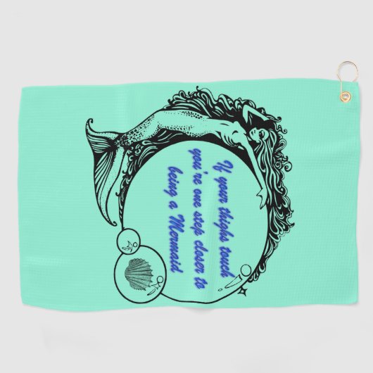 Du bist eine Meerjungfrau Golfhandtuch (Horizontal)
