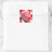 Du bist eine Melone Quadratischer Aufkleber (Tasche)