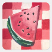 Du bist eine Melone Quadratischer Aufkleber (Vorderseite)