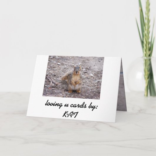 Du bist eine Nuss Karte (Rückseite)