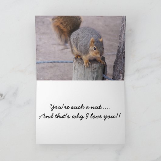 Du bist eine Nuss Karte (Innenseite)