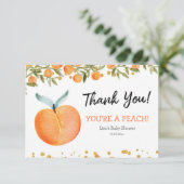 Du bist eine Peach Dankeschön Karte (Stehend Vorderseite)