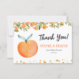 Du bist eine Peach Dankeschön Karte