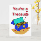 Du bist eine Schatzkammer des Valentinstag Karte (Gelbe Blume)