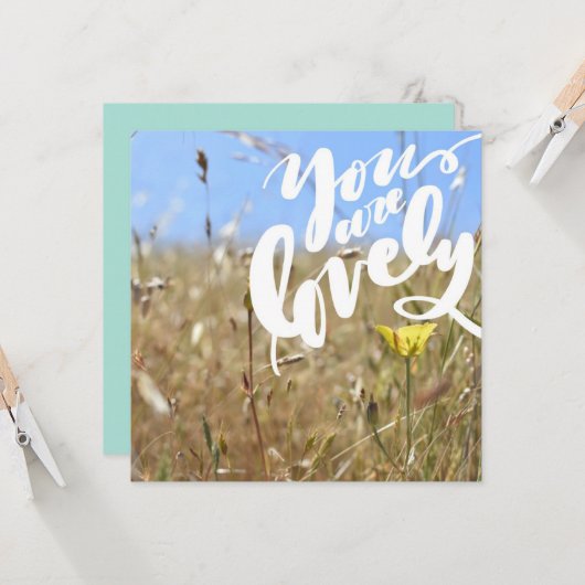 Du bist eine schöne Karte (Vorderseite/Rückseite Beispiel)