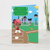 Du bist eine schwarze Girls Softball zum Geburtsta Karte (Vorderseite)