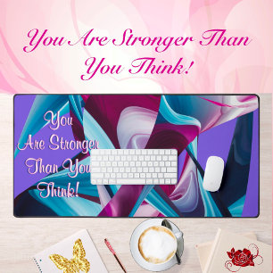 Du bist eine starke Inspiration Motivation Abstrac Schreibtischunterlage