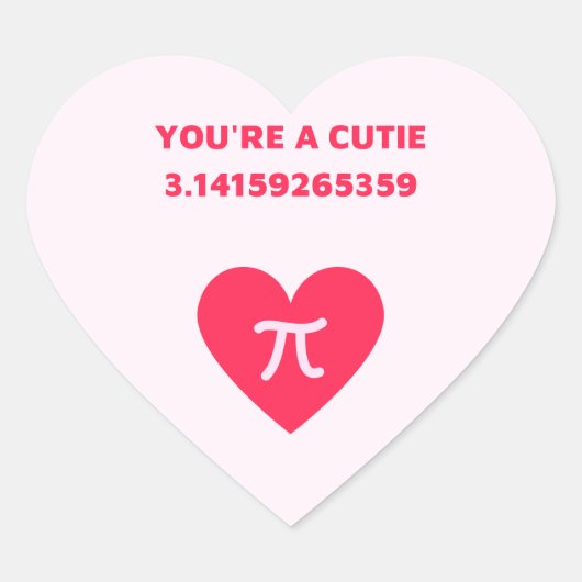 Du bist eine Süsse Herz-Aufkleber (Vorderseite)