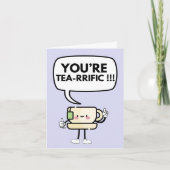 Du bist eine Teezauberin, ein Funny Pun Faltded Gr Karte (Vorderseite)