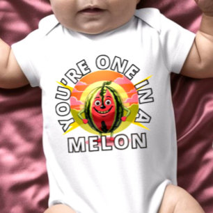 Du bist eine Wassermelone Lustiges Design Baby Strampler