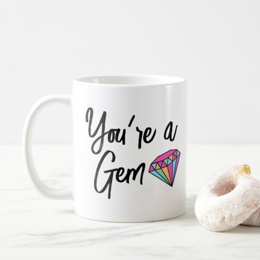 Du bist eine Zwei-Tone-Kaffee-Tasse Kaffeetasse (Mit Donut)