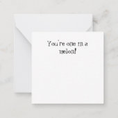 Du bist einer von einer Million Mitteilungskarte (Rückseite)