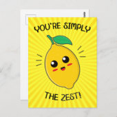 Du bist einfach der Zest-Food-Pun Postkarte (Vorne/Hinten)