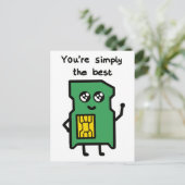 "Du bist einfach die beste" Karte (Stehend Vorderseite)